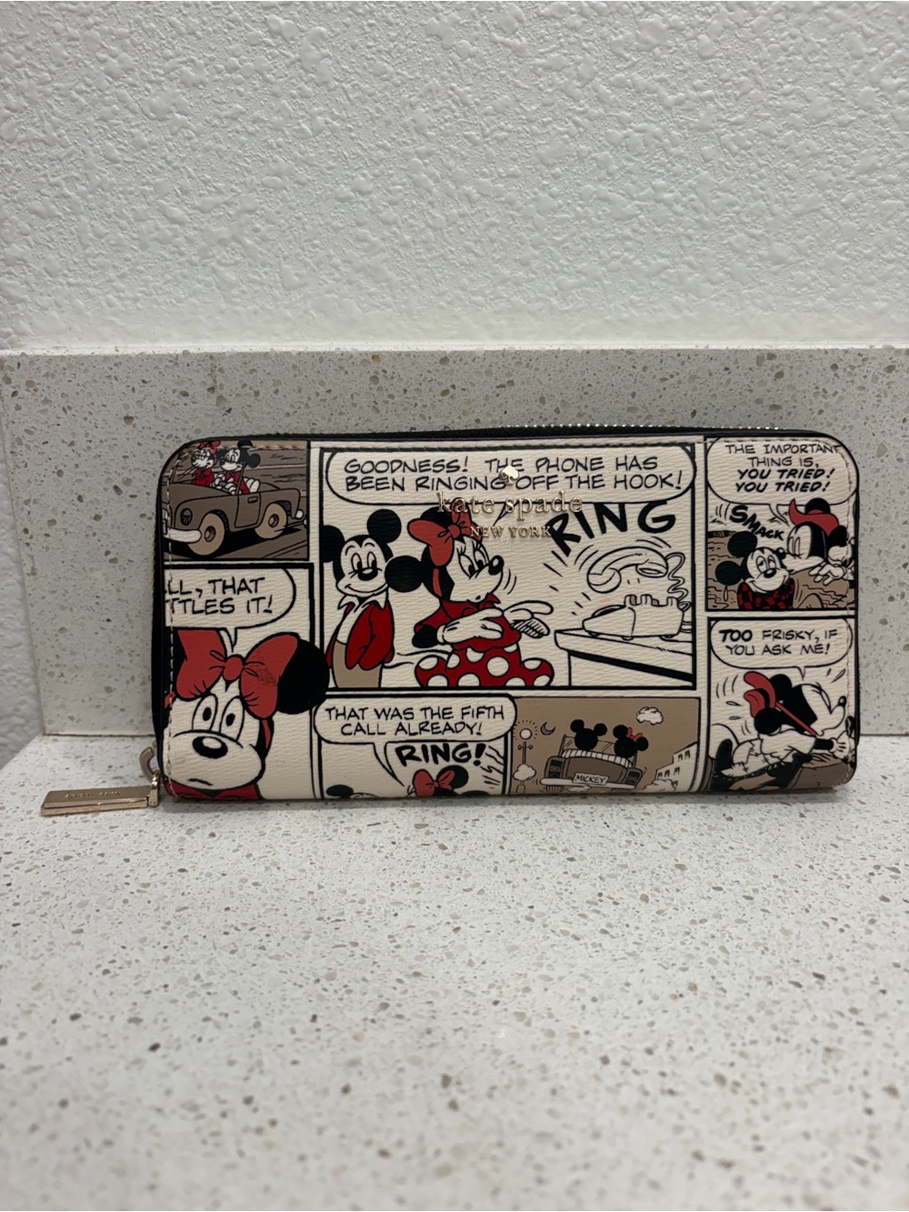Kate Spade X Disney Minnie Mouse Comic Strip Large Continental Wallet K9327